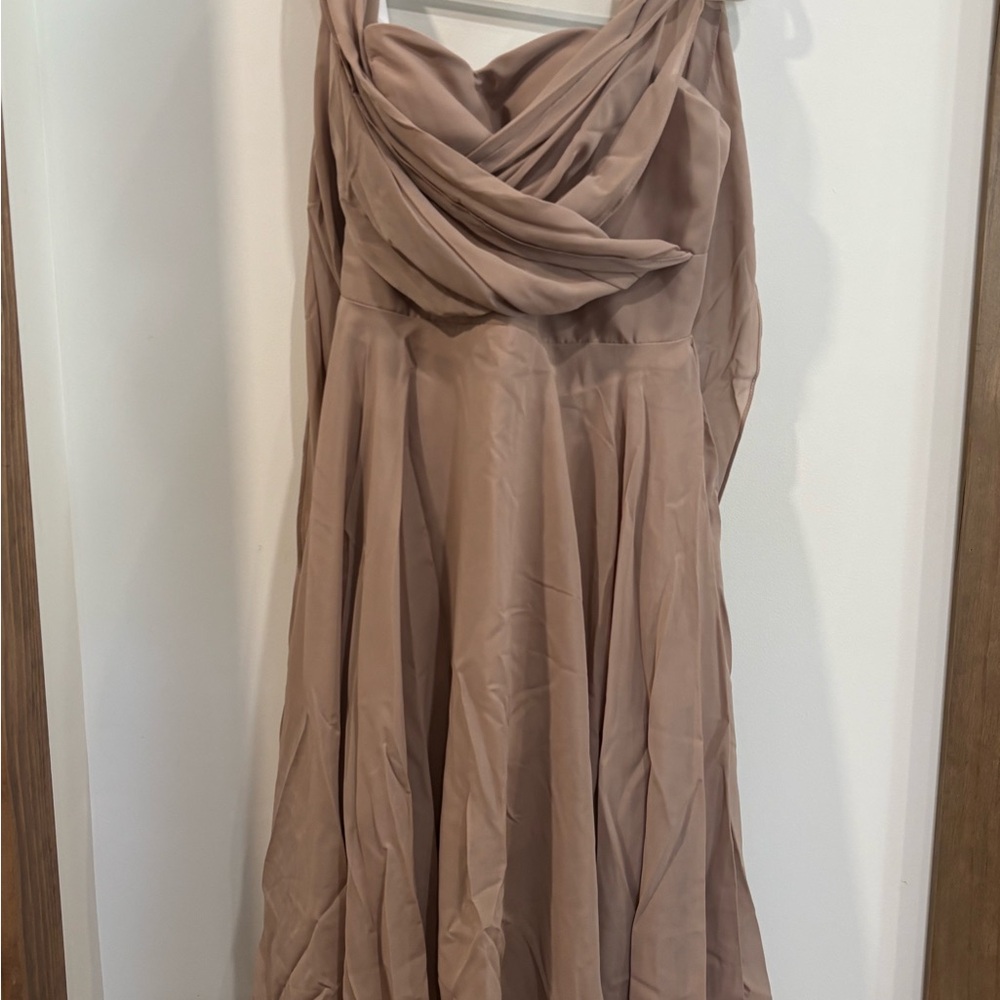 Elegant Tan Women's Dress